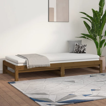 Dormeuse Estraibile senza Materasso Marrone Ambra 2x(90x200) cm