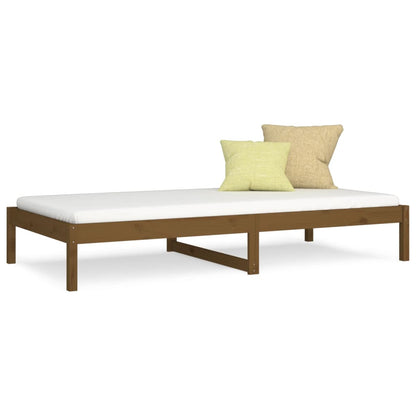 Dormeuse Marrone Ambra 90x190 cm Single Legno Massello di Pino