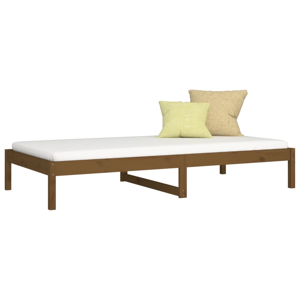 Dormeuse Marrone Ambra 90x190 cm Single Legno Massello di Pino