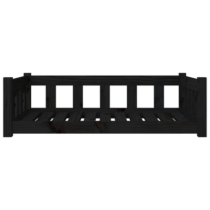 Cuccia per Cani Nera 95,5x65,5x28 cm in Legno Massello di Pino