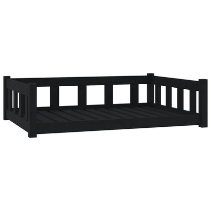 Cuccia per Cani Nera 105,5x75,5x28 cm in Legno Massello di Pino