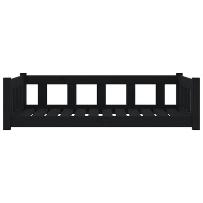 Cuccia per Cani Nera 105,5x75,5x28 cm in Legno Massello di Pino
