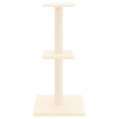Albero per Gatti con Tiragraffi in Sisal Crema 73 cm