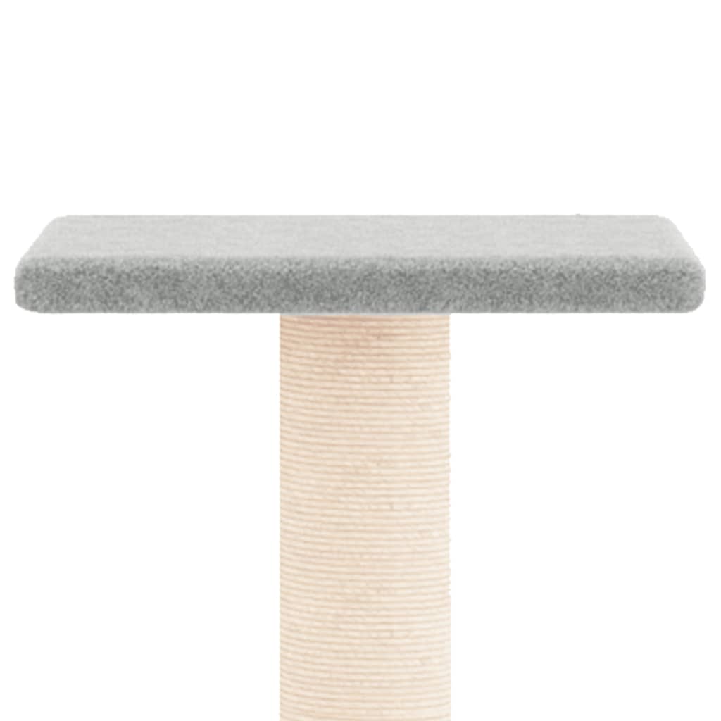 Albero per Gatti con Tiragraffi in Sisal Grigio Chiaro 73 cm