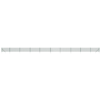 Recinzione a Rete con Picchetti Ancoraggio Verde 1,1x25 m