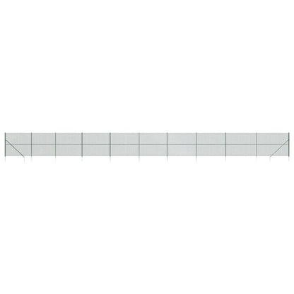 Recinzione a Rete con Picchetti Ancoraggio Verde 1,6x25 m