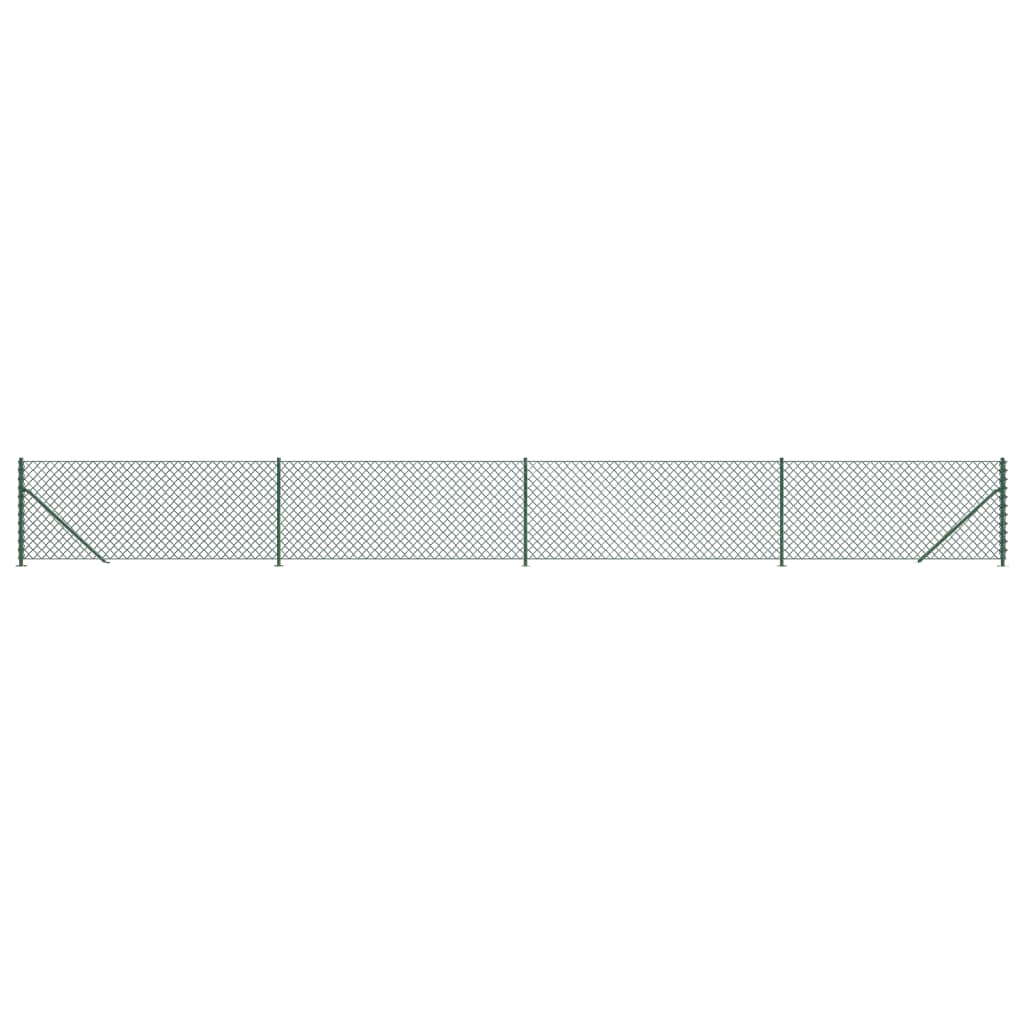Recinzione a Rete con Flangia Verde 0,8x10 m