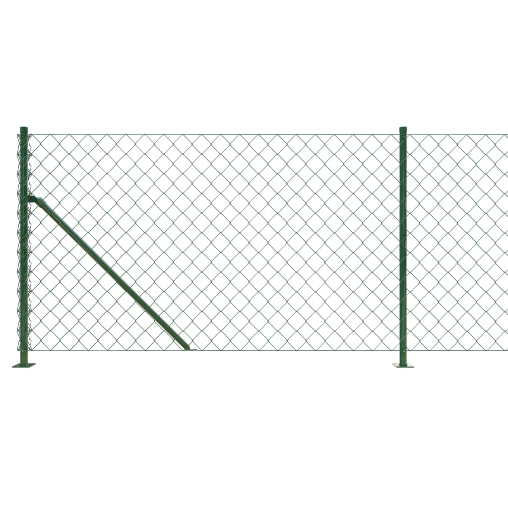 Recinzione a Rete con Flangia Verde 0,8x10 m