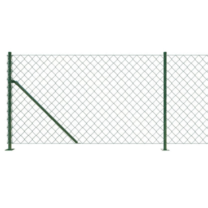 Recinzione a Rete con Flangia Verde 0,8x10 m