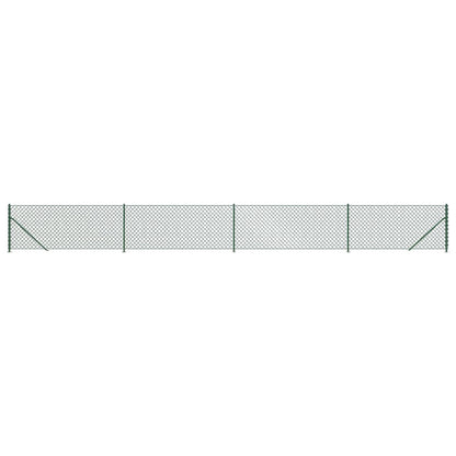 Recinzione a Rete con Flangia Verde 1,1x10 m