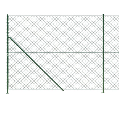 Recinzione a Rete con Flangia Verde 1,4x10 m
