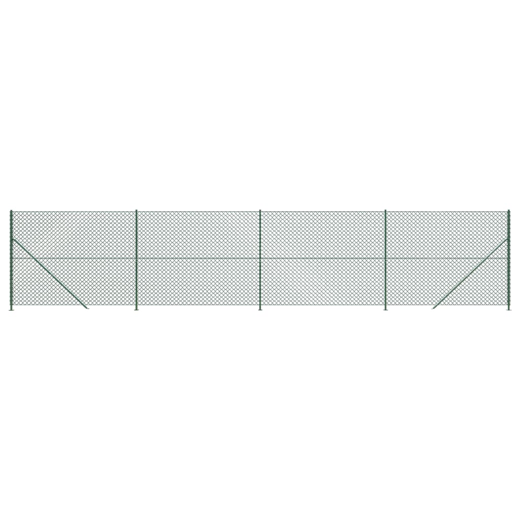 Recinzione a Rete con Flangia Verde 1,8x10 m