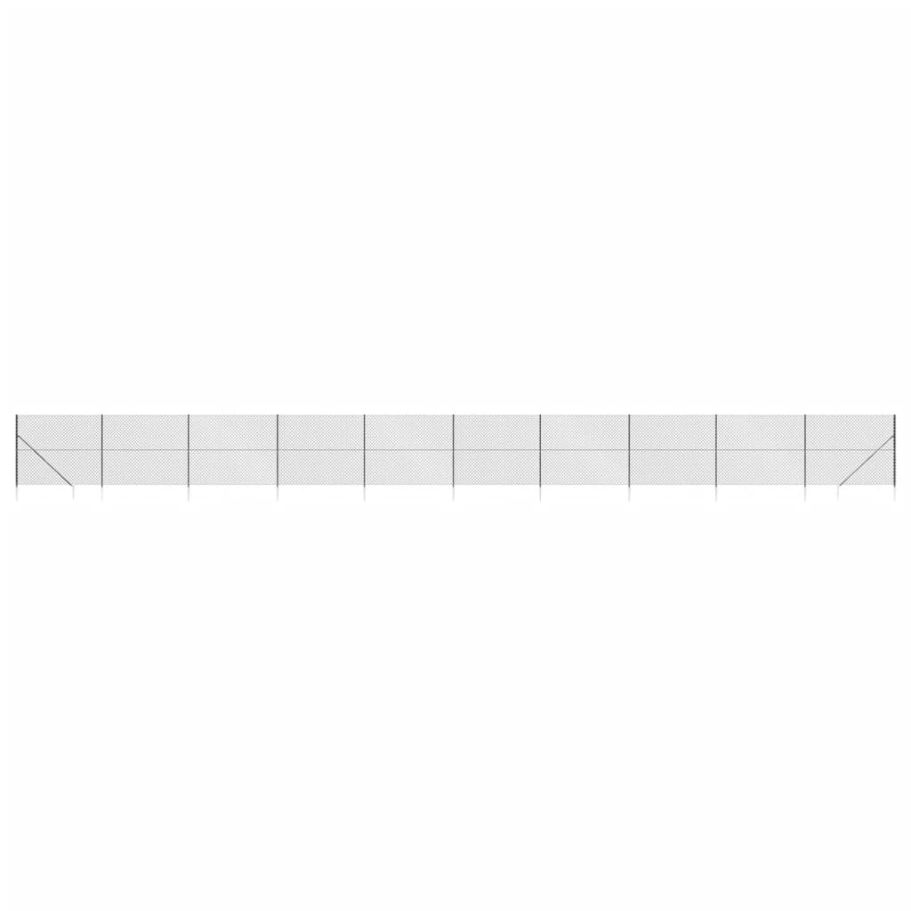 Recinzione a Rete con Picchetti Ancoraggio Antracite 1,6x25 m