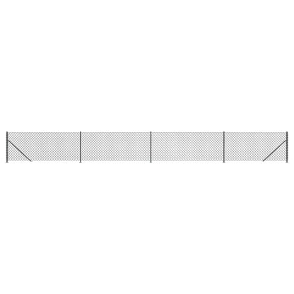Recinzione a Rete con Flangia Antracite 0,8x10 m