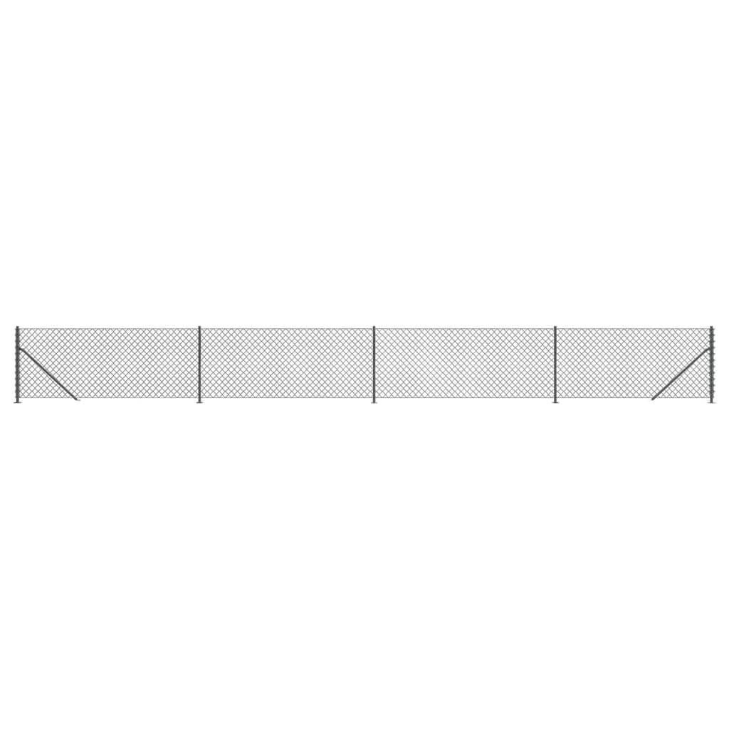 Recinzione a Rete con Flangia Antracite 1x10 m