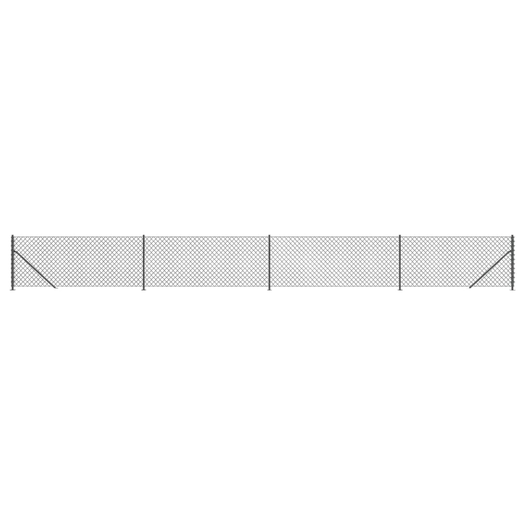 Recinzione a Rete con Flangia Antracite 1,1x10 m