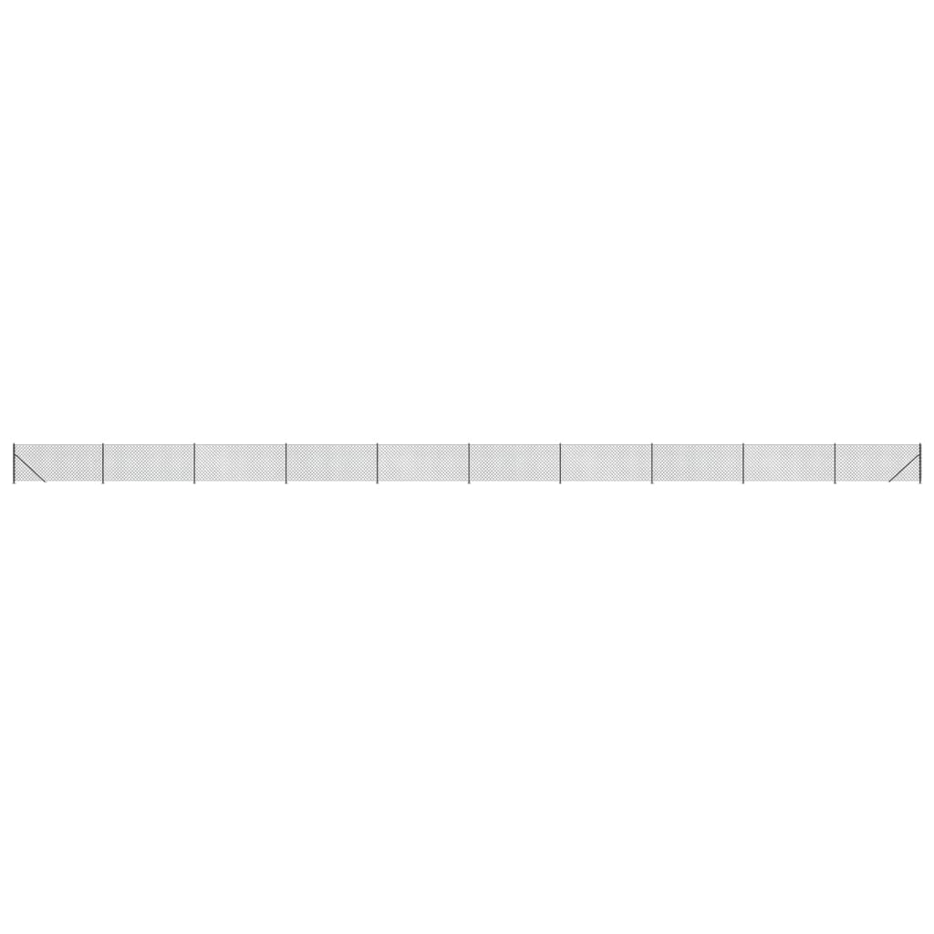 Recinzione a Rete con Flangia Antracite 1,1x25 m