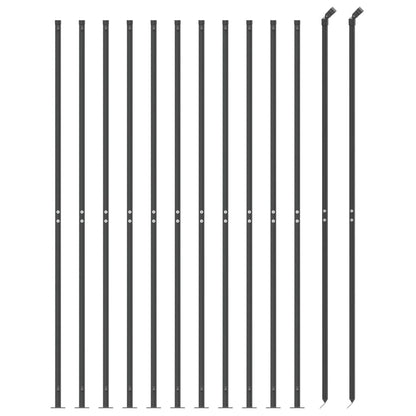 Recinzione a Rete con Flangia Antracite 1,4x25 m