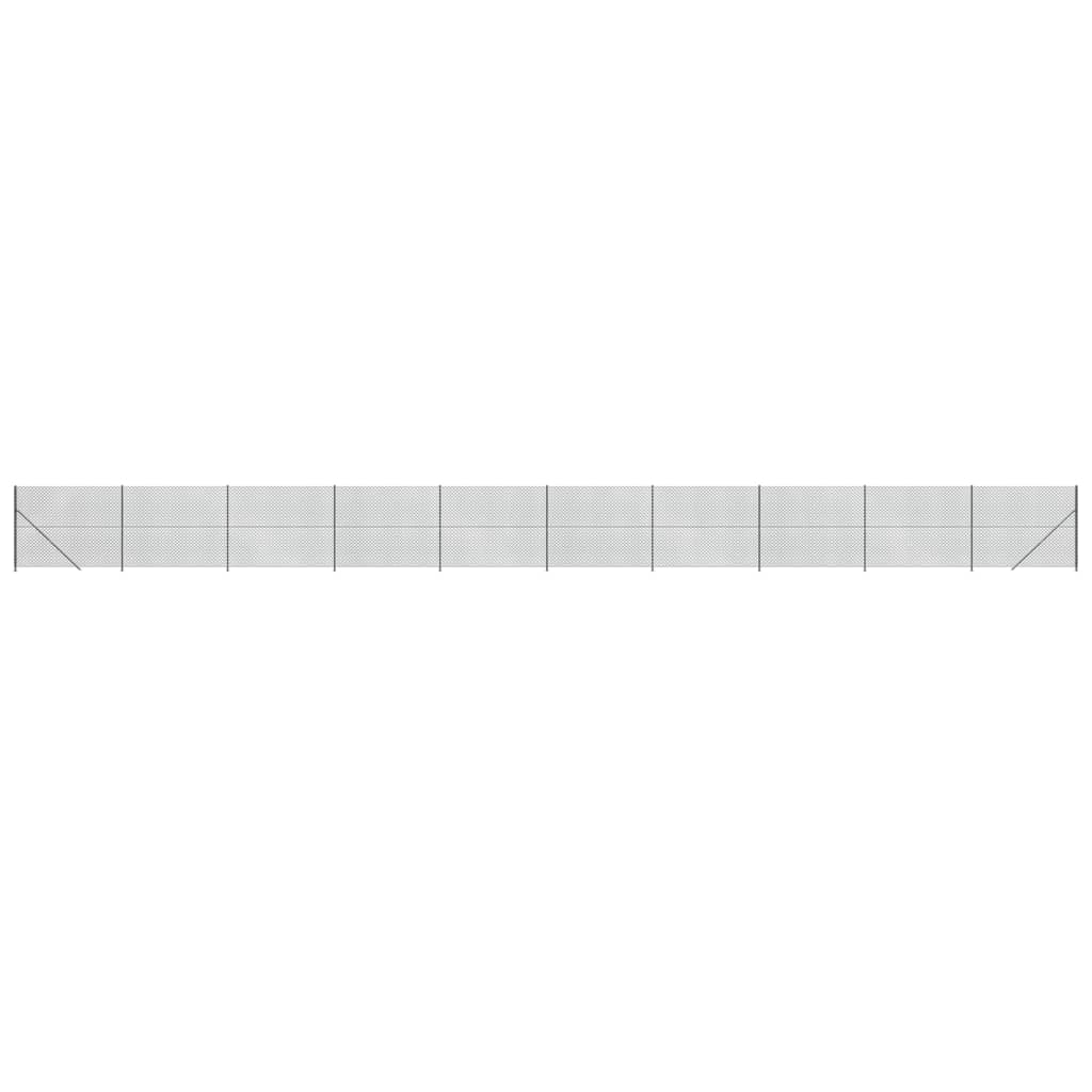 Recinzione a Rete con Flangia Antracite 1,6x25 m