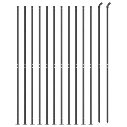 Recinzione a Rete con Flangia Antracite 1,6x25 m