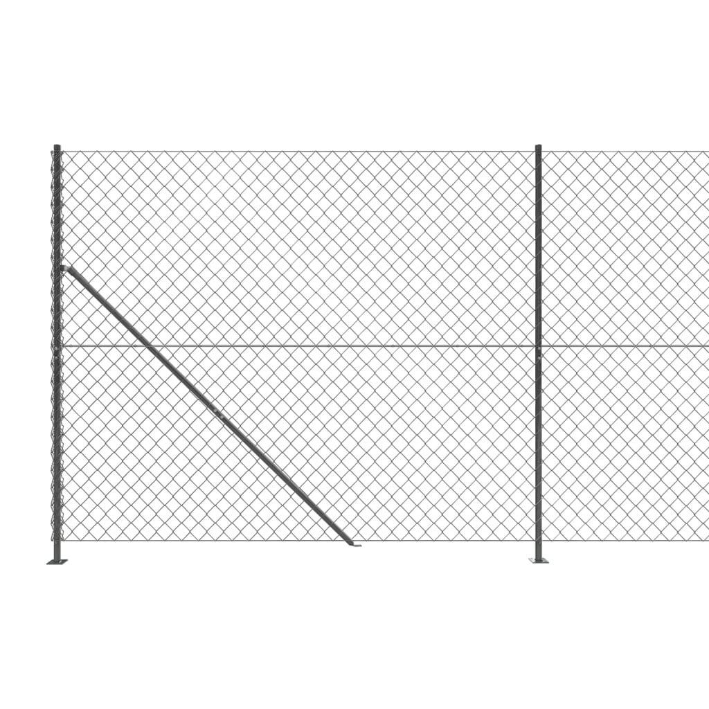 Recinzione a Rete con Flangia Antracite 2,2x25 m