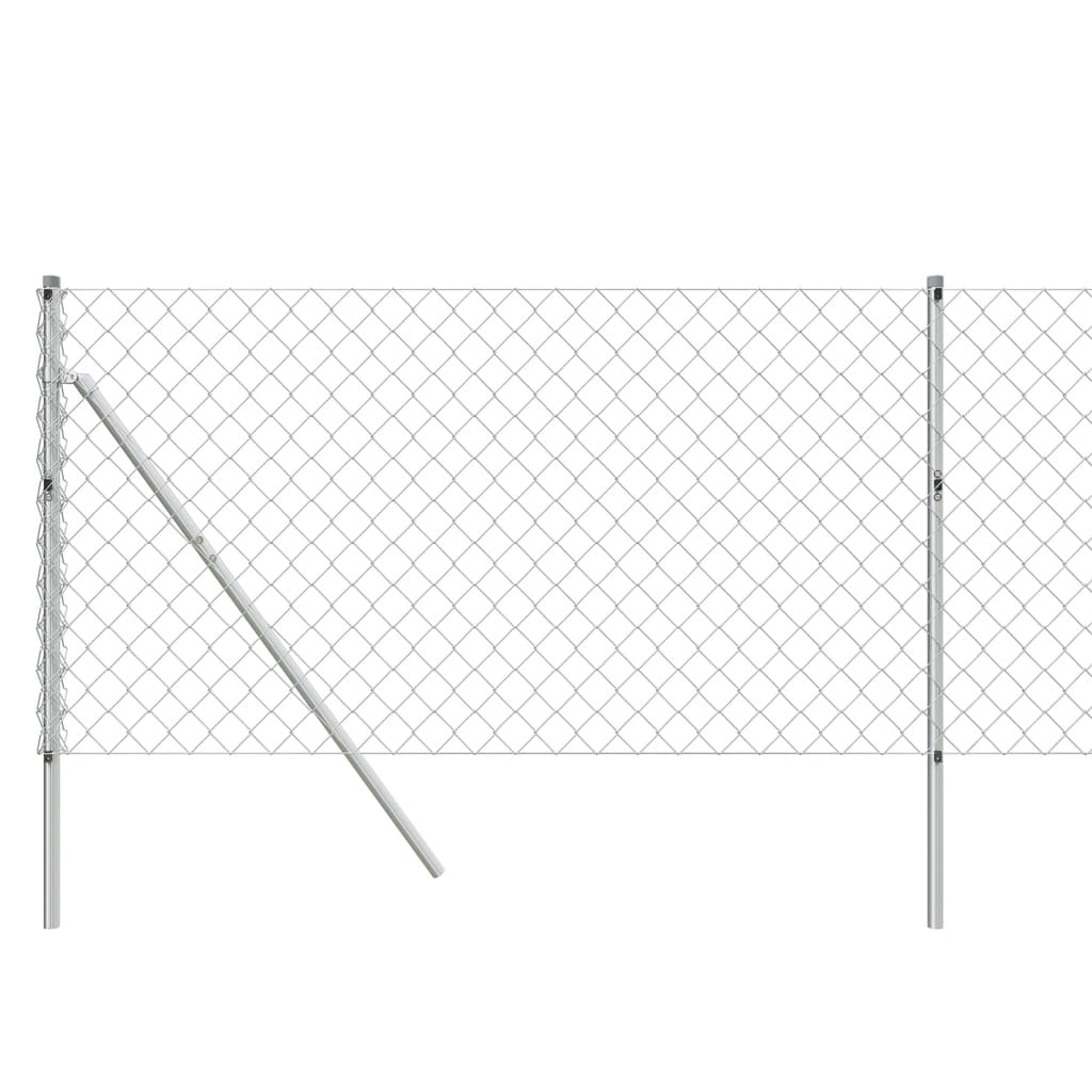 Recinzione a Rete Argento 0,8x10 m