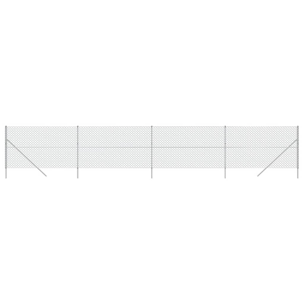 Recinzione a Rete Argento 1,6x10 m