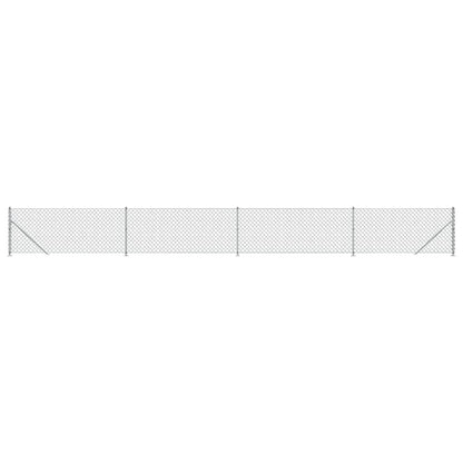 Recinzione a Rete con Flangia Argento 0,8x10 m