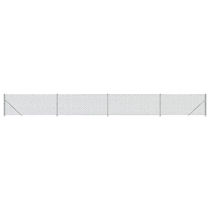 Recinzione a Rete con Flangia Argento 1x10 m