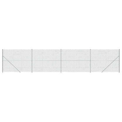 Recinzione a Rete con Flangia Argento 2x10 m