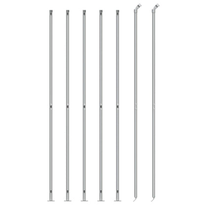 Recinzione a Rete con Flangia Argento 2x10 m