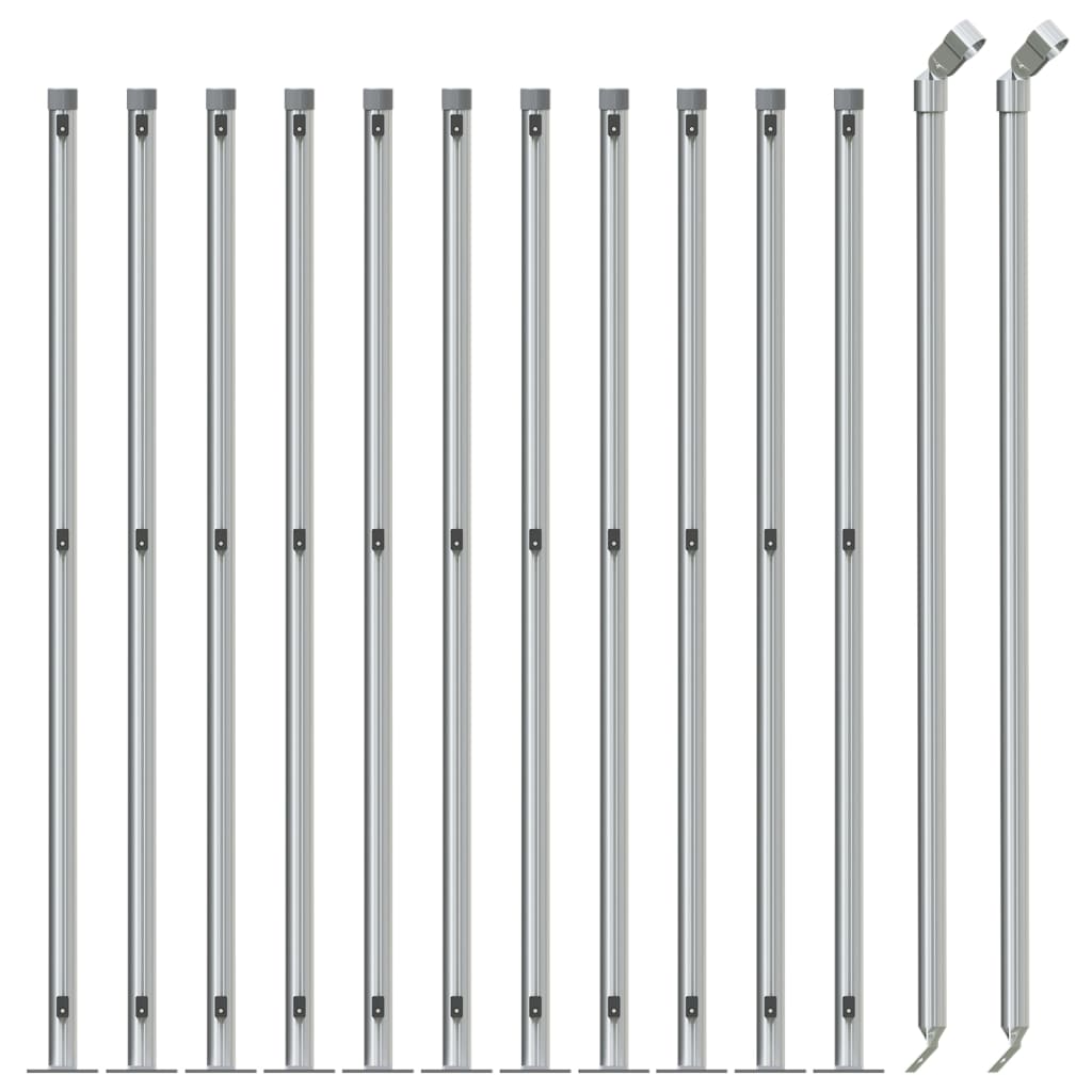 Recinzione a Rete con Flangia Argento 1x25 m