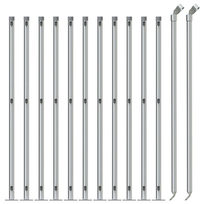 Recinzione a Rete con Flangia Argento 1x25 m