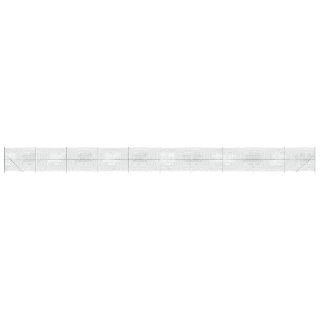 Recinzione a Rete con Flangia Argento 1,4x25 m