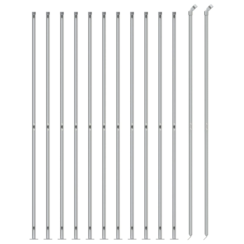 Recinzione a Rete con Flangia Argento 1,4x25 m