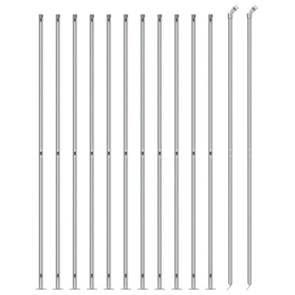 Recinzione a Rete con Flangia Argento 1,4x25 m
