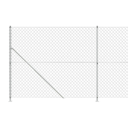 Recinzione a Rete con Flangia Argento 1,4x25 m