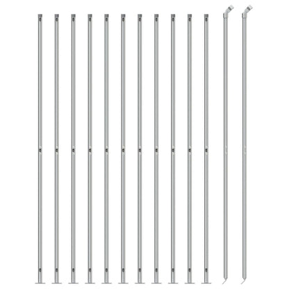 Recinzione a Rete con Flangia Argento 1,6x25 m