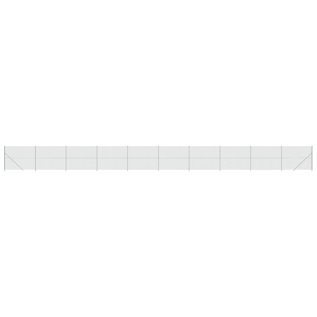 Recinzione a Rete con Flangia Argento 1,8x25 m