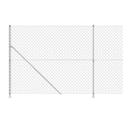 Recinzione a Rete con Flangia Argento 1,8x25 m