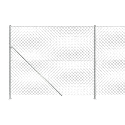 Recinzione a Rete con Flangia Argento 2x25 m