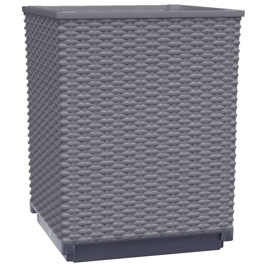 Fioriere 2 pz Grigio Blu 30x30x37 cm in Polipropilene