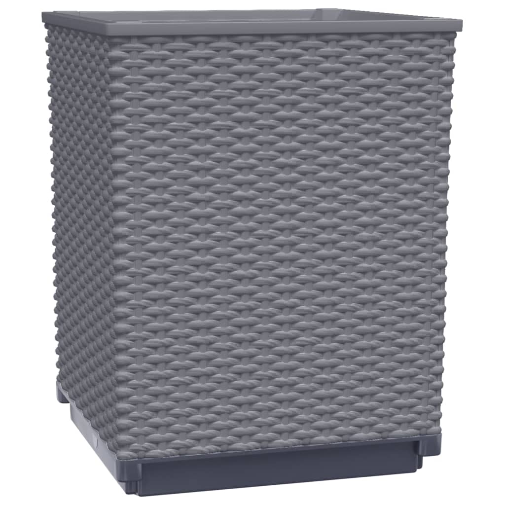 Fioriere 4 pz Grigio Blu 30x30x37 cm in Polipropilene