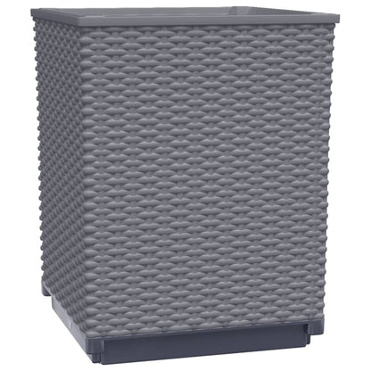 Fioriere 4 pz Grigio Blu 30x30x37 cm in Polipropilene