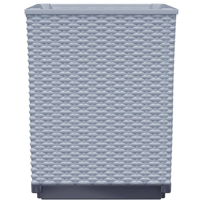 Fioriere 4 pz Grigio Chiaro 30x30x37 cm in Polipropilene