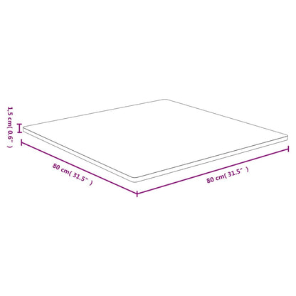 Piano del Tavolo 80x80x1,5 cm in BambÃ¹