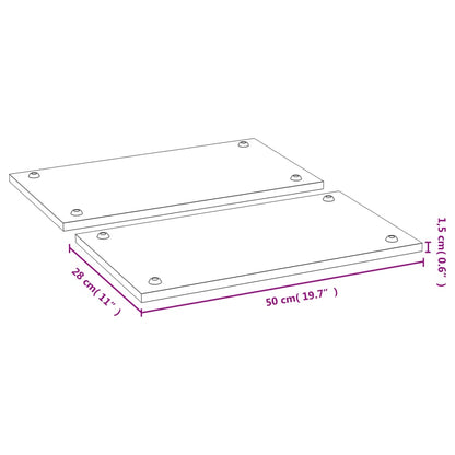 Coprifornelli 2 pz 50x28x1,5 cm in BambÃƒÂ¹