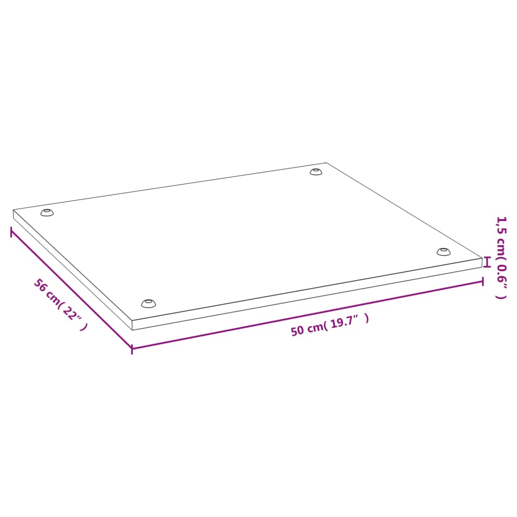 Coprifornelli 50x56x1,5 cm in BambÃ¹