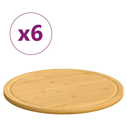 Taglieri 6 pz Ã˜40x1,5 cm in BambÃ¹