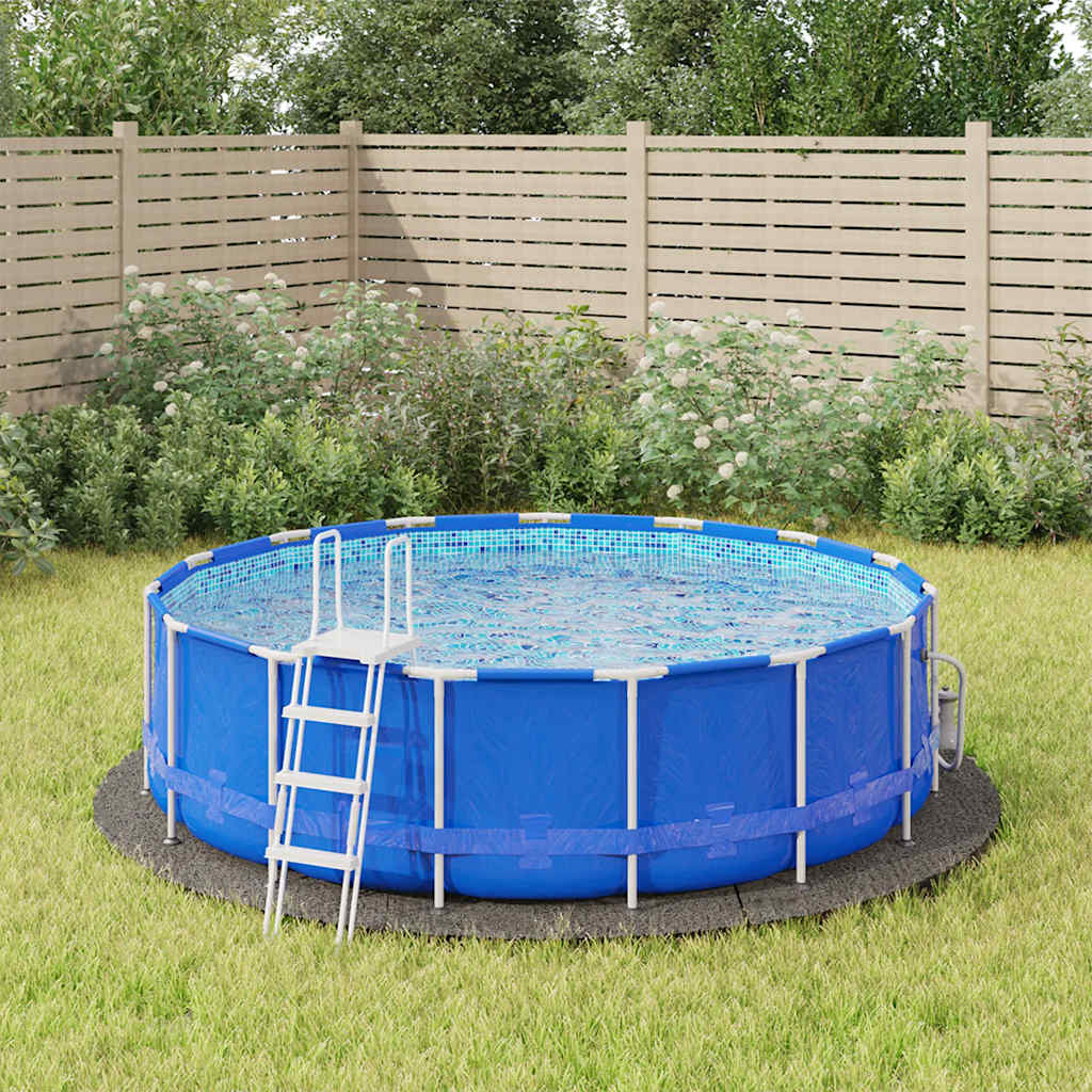 Telo Sotto Piscina Grigio Chiaro ÃƒËœ366 cm Geotessile Poliestere